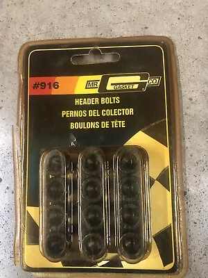 (1) PACK MR GASKET 916 GRADE 5 BLACK OXIDE HEADER BOLTS 3/8  - 16 X 3/4  ALLEN • $7.49