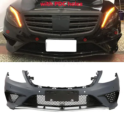 S63 AMG Style Front Bumper Kit W/PDC For Mercedes Benz S-Class W222 2014-2017 • $508.25