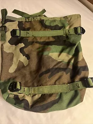 Molle RADIO POUCH WOODLAND Camo UTILITY Tote Pack US Army Military USGI VGC • $6.99