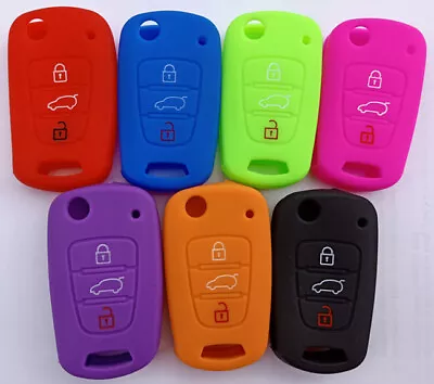 SILICONE FLIP KEY COVER SUITS HYUNDAI I10 I20 I30 IX35 ELANTRA VERNA ACCENT  • $8.99