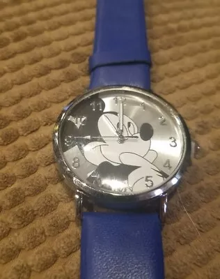 Women's Mickey Mouse  Quartz Watch.  With A ROYAL BLUE  Band. New.  • $16