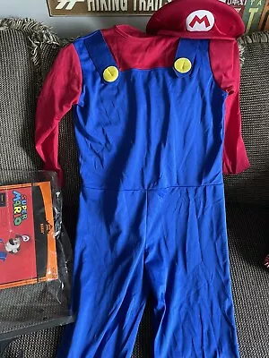 Nintendo Licensed Mario Child Boys Costume Halloween Outfit LG 10/12 EUC • $15