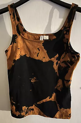 Vest Top M H&M Recycled Tie Dye Acid Wash Surf Skate Cami Beach Holiday • £3.99