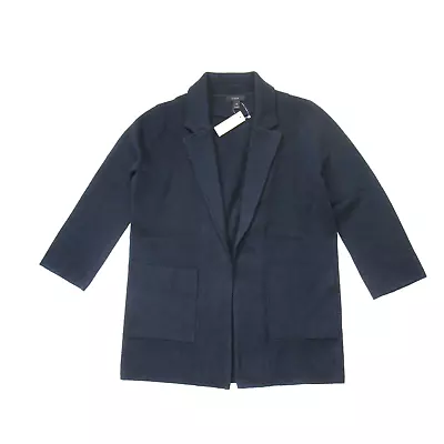 NWT J.Crew Sophie Open-Front Sweater Blazer In Navy Blue Knit Cardigan XS $148 • $100