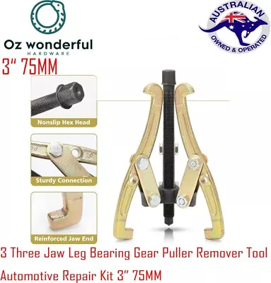 3  75mm 3 Jaw Leg Gear Bearing Puller Remover Gear Bearing Puller AU • $18.99
