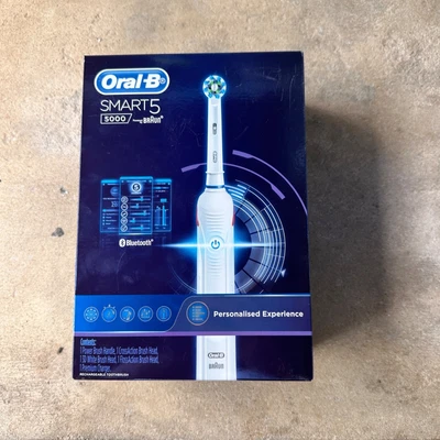 $70 • Buy Oral-B Smart 5 5000 Electric Rotating Toothbrush With Dual Handle - White