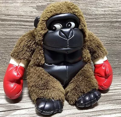 Red Boxing Glove Brown Gorilla Ape 1980s Vintage Monkey Plush Soft Toy Animal • $27.95