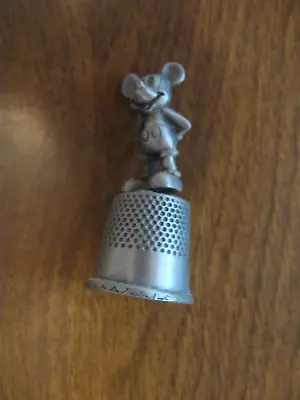 Vintage Disney Mickey Mouse Pewter Thimble 1.5  • $8.99