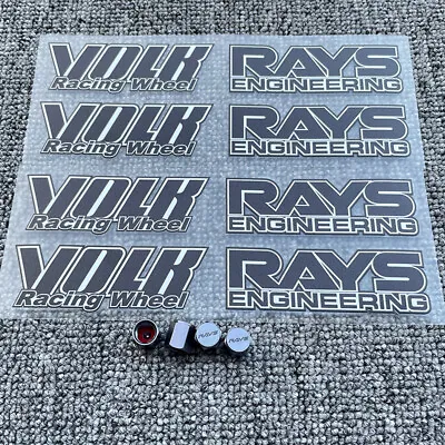 Rays Volk Racing Te37sl Sticker Tire Valve Stem Caps Forged Aluminum Gunmetal • $24.50