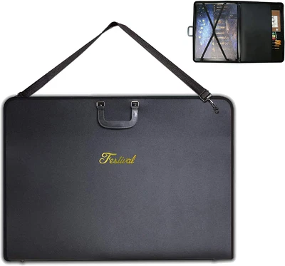 $39.99 • Buy Big Art Portfolio Case Artist Artwork Carrying Bag With Shoulder Strap A2 Size W