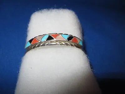 Stunning ZUNI Silver Carved Turquoise Bracelet Hand Carved Bench Made Kallestewa • $185