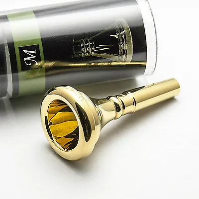 Marcinkiewicz ET1 Byron Peebles 24K Gold Large Shank Trombone Mouthpiece NEW! • $176.02