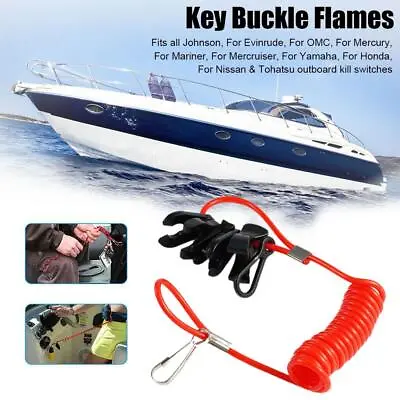 Boat Kill Engine Stop Switch Safety Lanyard Clip For YAMAHA 5 Outboard NI M8A2 • $7.12