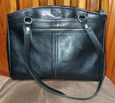 Patricia Nash Coach Poppy Leather Tote -  Black  - Pre-Owned • $55