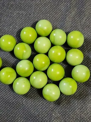 100  9/16  ( Plus Or Minus) TWO TONE LIME MARBLES. $12.99 • $12.99