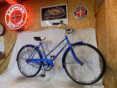 1963 Schwinn Co-ed 3-speed Ladies Bicycle Blue Breeze Traveler Hollywood S5 63 • $124.95