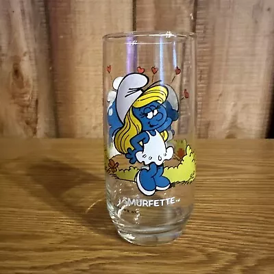 Vintage Peyo Smurf Glasse  1982 Smurfette • $7.95