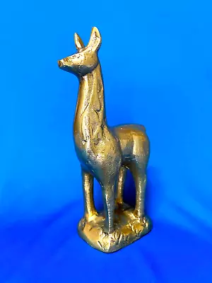 Metal Gold Tone Llama Figurine 8-1/8  • $15