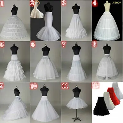 Bridal Hoop/Hoopless Wedding Petticoat Crinoline Skirt Prom Underskirt Dress UK • £19.66