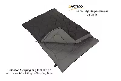 Vango Serenity Superwarm Double Sleeping Bag - 3 Season Bag • £93.99