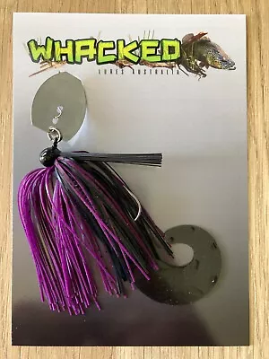 WHACKED LURES AUST ~ 1/4oz Weedless Football Head CHATTERBAIT ~ PLUM BLACK • $10.99