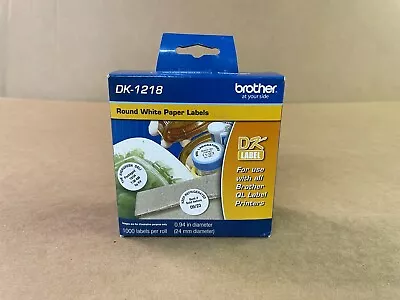 Brother DK1218 1  Round White Paper Labels For QL580N QL-580N Label Printers • $14