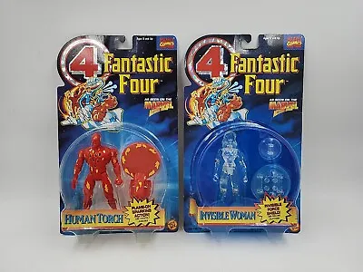 Marvel Legends Retro Fantastic Four Human Torch Invisible Woman Lot Of 2 Figure • $27.97