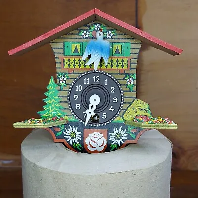 Trenkle Black Forest Clock Swiss House W/ Bird- Works Key Is Missing ONLY 4” • $40