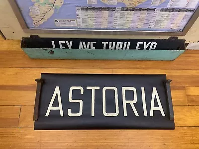 22 X9  Bmt Ind Vellum Nyc Subway Roll Sign Astoria Queens East River L.i. City • $179.95