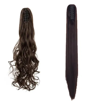 NEW Real Thick Clip In Pony Tail Hair Extensions Claw Clip On Ponytail As Human • $10.24