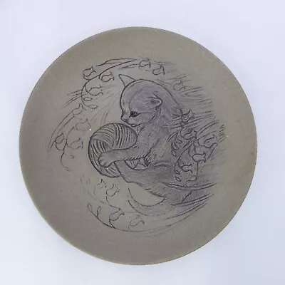 £9 • Buy Poole Pottery Kitten & Ball Of Wool Ceramic Display Plate Nicola Massarella