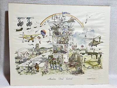 Vtg. George Finley-“ABSOLUTE TOTAL CONTROL”-16 X 20 Military Cartoon Art Print • $58