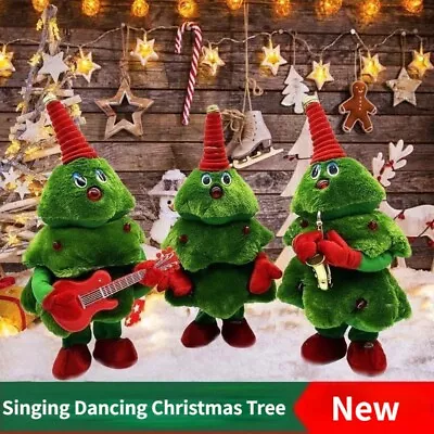 New Kawaii Singing Dancing Christmas Tree Stuffed Toys Electric Music Plush Toy • £15.75