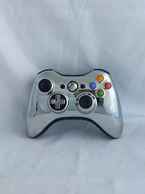 Microsoft Xbox 360 Wireless Controller Silver Chrome Transforming D-Pads  • $65