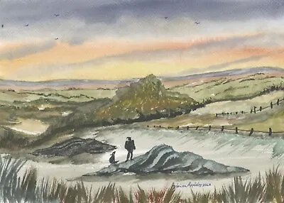 DARTMOOR SKIES  -  An Original Watercolour Painting By ADRIAN APPLEBY • £10