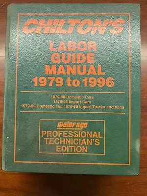 1979-1996 Chilton Motor Age Labor Guide Manual 8724 PWIO • $20