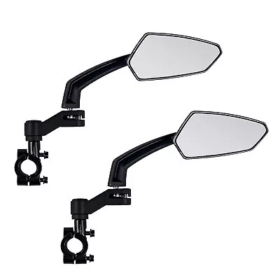 1 Pair Handlebar Mirrors Bike Biking Mirror Handlebar Mount Rotatable Rear View • $18.99