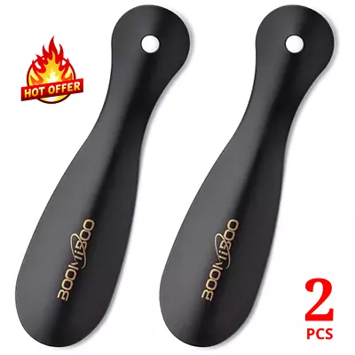 2 PACK Metal Shoe Horn Small Shoehorn 7.5 Inch Travel Shoe Horns For Seniors Men • $10.49