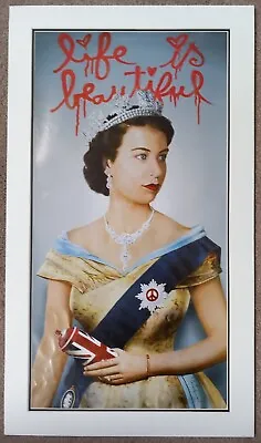 Mr Brainwash (1966-) Poster Print ‘life Is Beautiful’ Queen Elizabeth Ii • £199