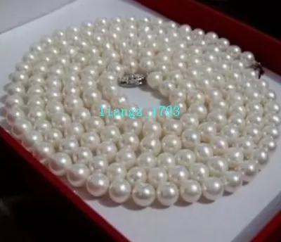 New Natural 7-8mm White AAA Freshwater CULTURED Round Pearl Necklace 18-100'' • $17.99