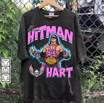 HOT SALE!! Vintage 90s Graphic Style Bret Hart Unisex T-Shirt For Fan • $19.99