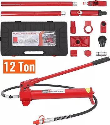 12 Ton Porta Power Hydraulic Jack Auto Shop Body Frame Repair Kit Tool Lift Ram • $127.99