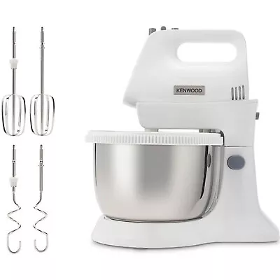 Kenwood Stand Mixer White 3.4L Metal Bowl 5 Speed Multi Use Compact 450 W • £50.99