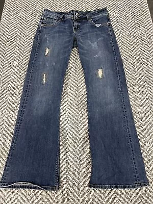 Vanity Womens Tyler Bootcut Distressed Jeans Measure 32x32 (tag Size 29x32) • $19