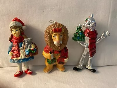 Vintage Set Of 3 Kurt Adler Wizard Of Oz Christmas Ornaments Plastic • $10
