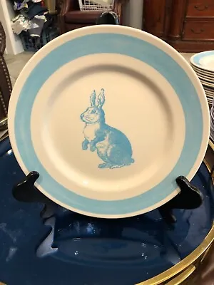 New Royal Stafford Easter Light Blue Aqua Bunny Rabbit 11” Dinner Plate (s) • $19.99