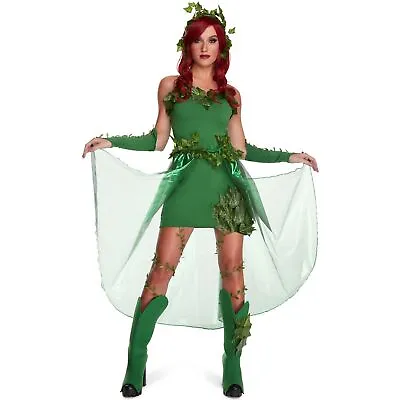 £41.99 • Buy Womans Deluxe Green Ivy Costume Ladies Villain Halloween Fancy Dress S - XL