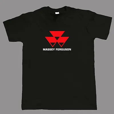 Massey Ferguson Tractor Agriculture Logo Men's Black T-Shirt • $23.99