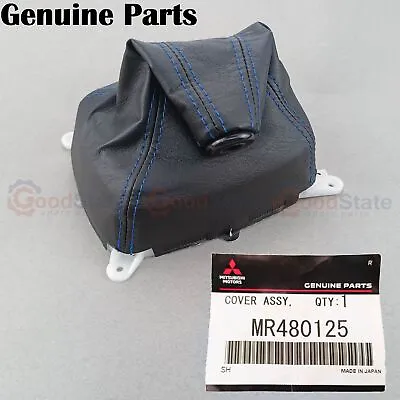 $175.45 • Buy GENUINE Mitsubishi Lancer Evo 5 6 GSR MT Gear Shift Lever Boot Cover Blue Stitch