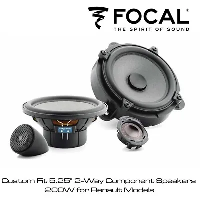 Focal ISREN130 Custom Fit 5.25  2-Way Component Speakers 200W For Renault Models • $382.21